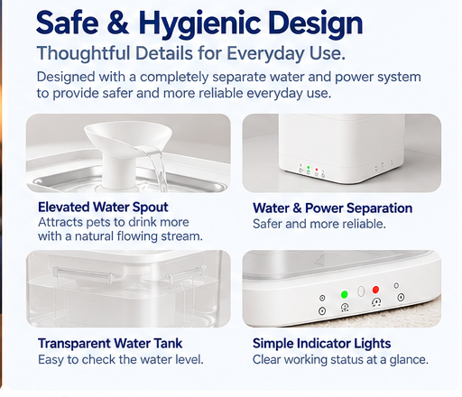 LIVGUU smart pet water fountain safety design