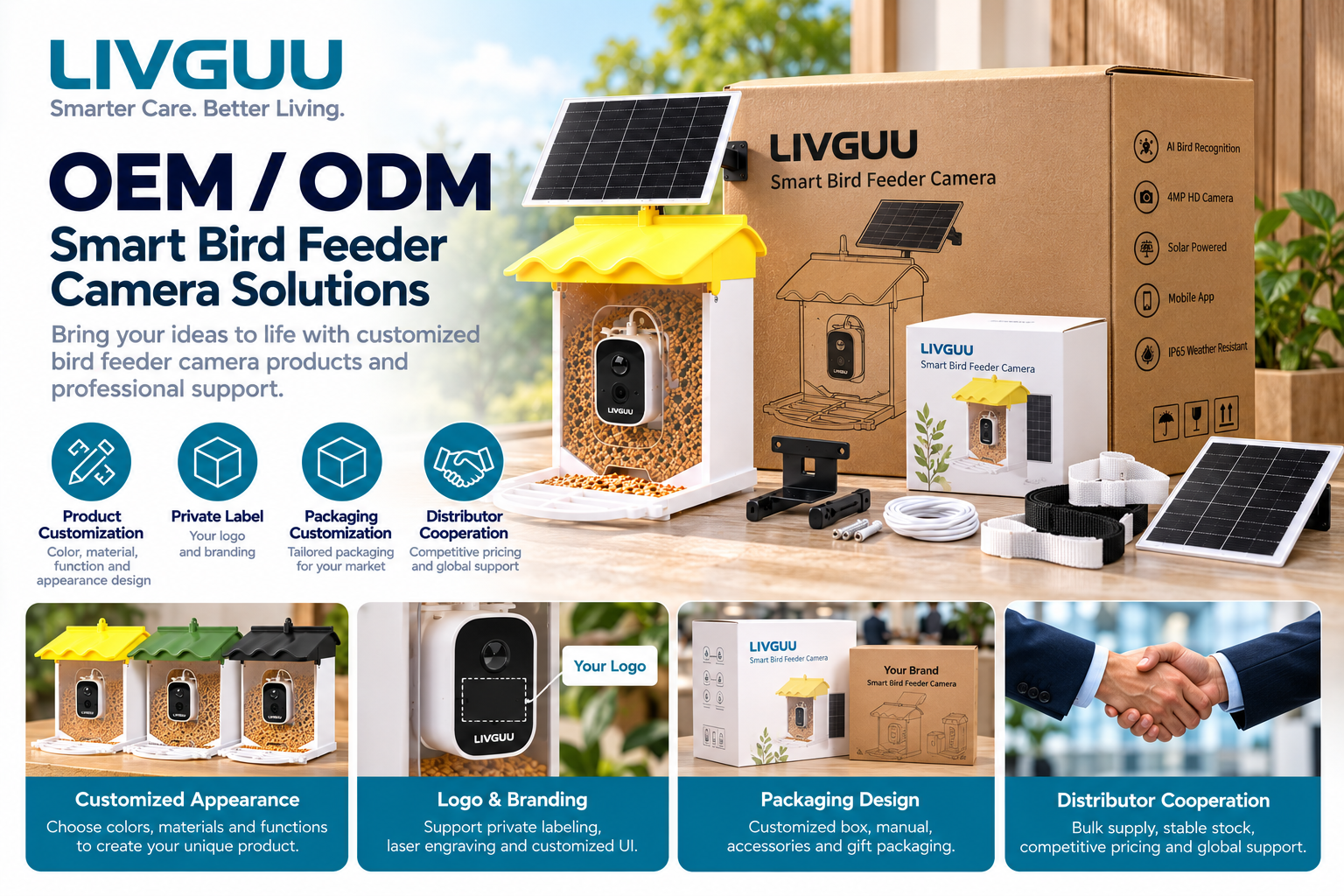 LIVGUU OEM ODM Smart Bird Feeder Camera Solutions
