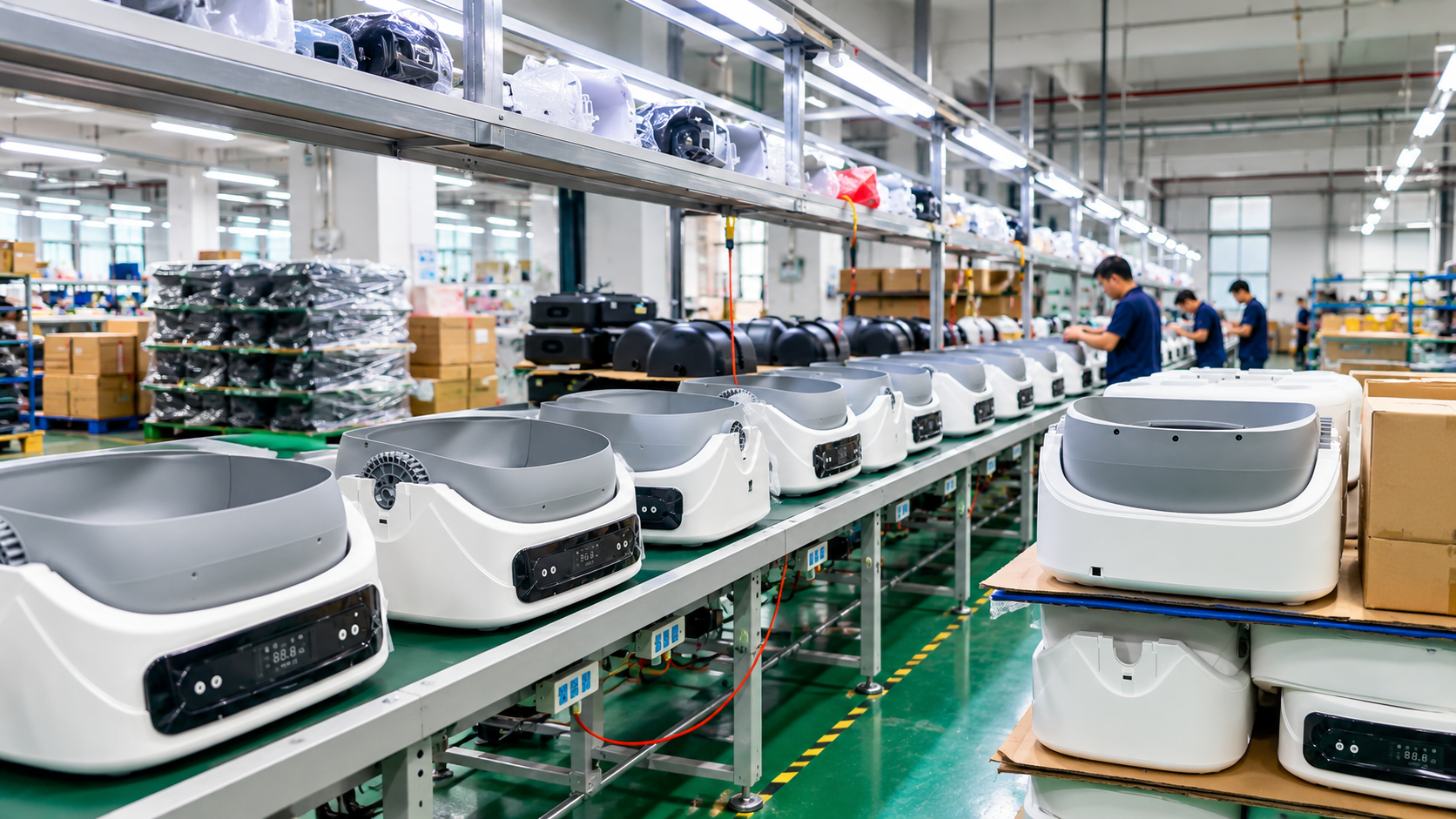 Smart pet product production and assembly line